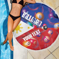 Personalised Philippines Billiards Beach Blanket Cue With Balls Flag Style - Polynesian Pride