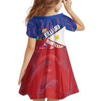 Personalised Philippines Billiards Family Matching Off The Shoulder Long Sleeve Dress and Hawaiian Shirt Cue With Balls Flag Style LT14 - Polynesian Pride