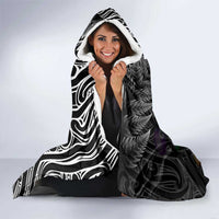 Personalised New Zealand Billiards Hooded Blanket Maori Fern On Fire 8 Ball LT14 - Polynesian Pride