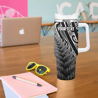 Personalised New Zealand Billiards Tumbler With Handle Maori Fern On Fire 8 Ball LT14 - Polynesian Pride