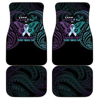 Suicide Awareness Memorial Car Mats I Wear Purple and Teal For Someone I Miss LT14 - Polynesian Pride