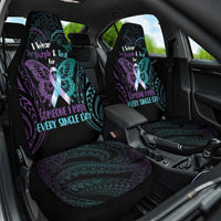 Suicide Awareness Memorial Car Seat Cover I Wear Purple and Teal For Someone I Miss LT14 One Size Black - Polynesian Pride