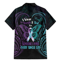 Suicide Awareness Memorial Family Matching Mermaid Dress and Hawaiian Shirt I Wear Purple and Teal For Someone I Miss LT14 - Polynesian Pride
