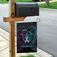 Suicide Awareness Memorial Garden Flag I Wear Purple and Teal For Someone I Miss LT14 - Polynesian Pride