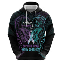 Suicide Awareness Memorial Hoodie I Wear Purple and Teal For Someone I Miss LT14 - Polynesian Pride