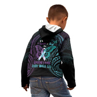 Suicide Awareness Memorial Kid Hoodie I Wear Purple and Teal For Someone I Miss LT14 - Polynesian Pride