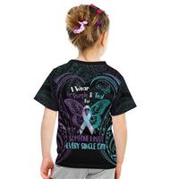 Suicide Awareness Memorial Kid T Shirt I Wear Purple and Teal For Someone I Miss LT14 - Polynesian Pride