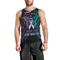 Suicide Awareness Memorial Men Tank Top I Wear Purple and Teal For Someone I Miss LT14 - Polynesian Pride