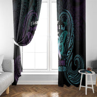Suicide Awareness Memorial Window Curtain I Wear Purple and Teal For Someone I Miss LT14 - Polynesian Pride