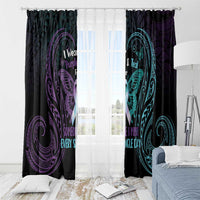 Suicide Awareness Memorial Window Curtain I Wear Purple and Teal For Someone I Miss LT14 - Polynesian Pride