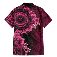 Vanuatu Family Matching Mermaid Dress and Hawaiian Shirt Hibisus Polynesian Pattern Pink LT14 - Polynesian Pride