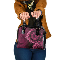 Vanuatu Shoulder Handbag Hibisus Polynesian Pattern Pink - Polynesian Pride