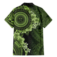 Vanuatu Family Matching Mermaid Dress and Hawaiian Shirt Hibisus Polynesian Pattern Green LT14 - Polynesian Pride