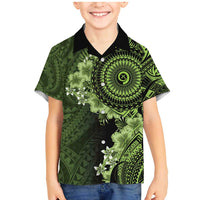Vanuatu Family Matching Mermaid Dress and Hawaiian Shirt Hibisus Polynesian Pattern Green LT14 Son's Shirt Green - Polynesian Pride