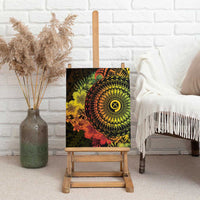 Vanuatu Canvas Wall Art Hibisus Polynesian Pattern Reggae - Polynesian Pride