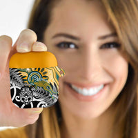 New Zealand Australia Rugby AirPods Case Wallabies Aboriginal All Black Maori Tiki Together LT14 Black - Polynesian Pride
