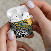 New Zealand Australia Rugby AirPods Case Wallabies Aboriginal All Black Maori Tiki Together LT14 - Polynesian Pride
