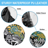 New Zealand Australia Rugby Spare Tire Cover Wallabies Aboriginal All Black Maori Tiki Together LT14 - Polynesian Pride