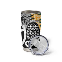 New Zealand Australia Rugby Tumbler Cup Wallabies Aboriginal All Black Maori Tiki Together LT14 - Polynesian Pride