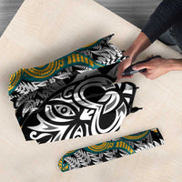 New Zealand Australia Rugby Umbrella Wallabies Aboriginal All Black Maori Tiki Together LT14 - Polynesian Pride
