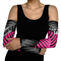 New Zealand Silver Fern Rugby Custom Arm Sleeves 2025 All Black Go Champions LT14 - Polynesian Pride
