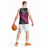 New Zealand Silver Fern Rugby Custom Basketball Jersey 2025 All Black Go Champions - Polynesian Pride