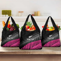 New Zealand Silver Fern Rugby Custom Grocery Bag 2025 All Black Go Champions LT14 3-pack One Size Black - Polynesian Pride