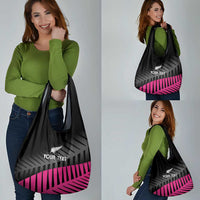 New Zealand Silver Fern Rugby Custom Grocery Bag 2025 All Black Go Champions LT14 - Polynesian Pride