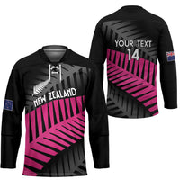 New Zealand Silver Fern Rugby Custom Hockey Jersey 2025 All Black Go Champions LT14 - Polynesian Pride