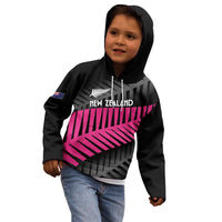 New Zealand Silver Fern Rugby Custom Kid Hoodie 2025 All Black Go Champions LT14 - Polynesian Pride