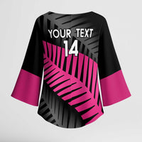 New Zealand Silver Fern Rugby Custom Kimono Sleeve Blouse 2025 All Black Go Champions LT14 - Polynesian Pride