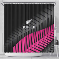 New Zealand Silver Fern Rugby Custom Shower Curtain 2025 All Black Go Champions LT14 - Polynesian Pride
