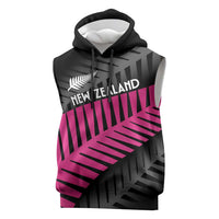 New Zealand Silver Fern Rugby Custom Sleeveless Hoodie 2025 All Black Go Champions LT14 Black - Polynesian Pride