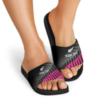 New Zealand Silver Fern Rugby Custom Slide Sandals 2025 All Black Go Champions LT14 - Polynesian Pride