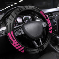 New Zealand Silver Fern Rugby Steering Wheel Cover 2025 All Black Go Champions LT14 Universal Fit Black - Polynesian Pride