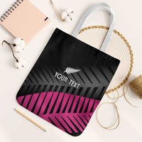New Zealand Silver Fern Rugby Custom Tote Bag 2025 All Black Go Champions LT14 White Strap One Size Black - Polynesian Pride