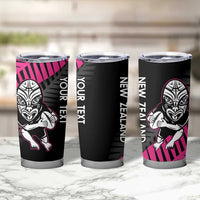 New Zealand Silver Fern Rugby Custom Tumbler Cup 2025 All Black Go Champions LT14 - Polynesian Pride