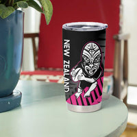 New Zealand Silver Fern Rugby Custom Tumbler Cup 2025 All Black Go Champions LT14 - Polynesian Pride