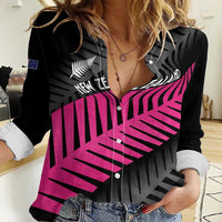 New Zealand Silver Fern Rugby Custom Women Casual Shirt 2025 All Black Go Champions - Polynesian Pride