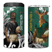 New Zealand South Africa Rugby 4 in 1 Can Cooler Tumbler Springboks Kente All Black Maori Together LT14 One Size: 16 oz Green - Polynesian Pride