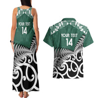 New Zealand South Africa Rugby Custom Couples Matching Tank Maxi Dress and Hawaiian Shirt Springboks Kente All Black Maori Together - Polynesian Pride