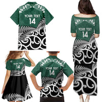 New Zealand South Africa Rugby Custom Family Matching Puletasi and Hawaiian Shirt Springboks Kente All Black Maori Together - Polynesian Pride