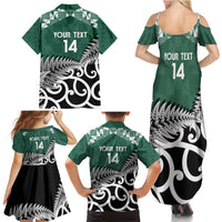 New Zealand South Africa Rugby Custom Family Matching Summer Maxi Dress and Hawaiian Shirt Springboks Kente All Black Maori Together LT14 - Polynesian Pride