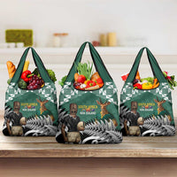 New Zealand South Africa Rugby Grocery Bag Springboks Kente All Black Maori Together LT14 3-pack One Size Green - Polynesian Pride