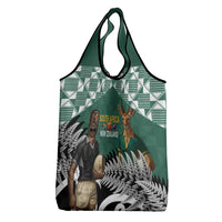 New Zealand South Africa Rugby Grocery Bag Springboks Kente All Black Maori Together LT14 - Polynesian Pride
