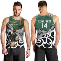 New Zealand South Africa Rugby Custom Men Tank Top Springboks Kente All Black Maori Together LT14 - Polynesian Pride