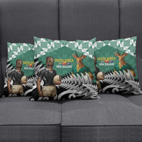 New Zealand South Africa Rugby Pillow Cover Springboks Kente All Black Maori Together LT14 - Polynesian Pride