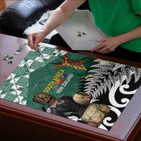 New Zealand South Africa Rugby Puzzle Springboks Kente All Black Maori Together LT14 - Polynesian Pride