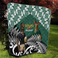New Zealand South Africa Rugby Quilt Springboks Kente All Black Maori Together LT14 - Polynesian Pride