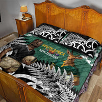 New Zealand South Africa Rugby Quilt Bed Set Springboks Kente All Black Maori Together LT14 - Polynesian Pride
